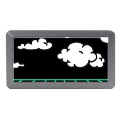 Illustration Cloud Line White Green Black Spot Polka Memory Card Reader (mini) by Mariart