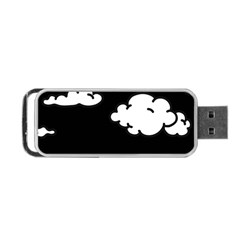 Illustration Cloud Line White Green Black Spot Polka Portable Usb Flash (two Sides) by Mariart