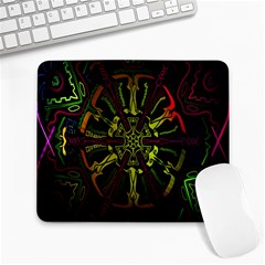 Inner Peace Star Space Rainbow Large Mousepads by Mariart