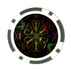 Inner Peace Star Space Rainbow Poker Chip Card Guard by Mariart