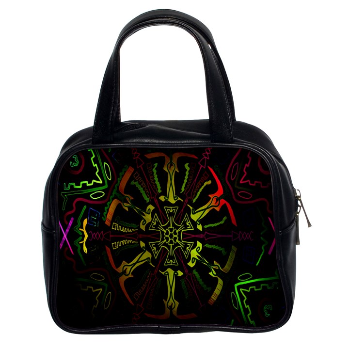 Inner Peace Star Space Rainbow Classic Handbags (2 Sides)