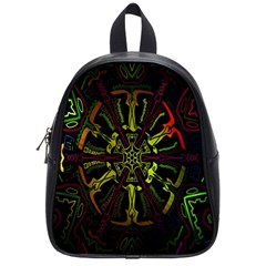 Inner Peace Star Space Rainbow School Bags (small)  by Mariart