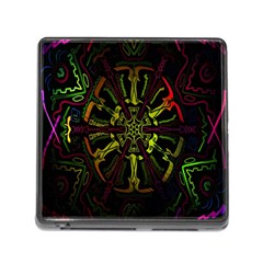 Inner Peace Star Space Rainbow Memory Card Reader (square) by Mariart