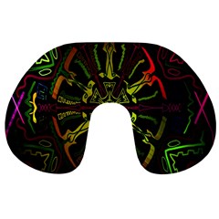 Inner Peace Star Space Rainbow Travel Neck Pillows by Mariart