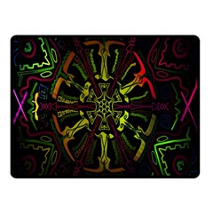 Inner Peace Star Space Rainbow Double Sided Fleece Blanket (small)  by Mariart