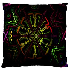 Inner Peace Star Space Rainbow Large Flano Cushion Case (one Side) by Mariart