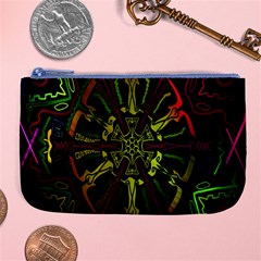 Inner Peace Star Space Rainbow Large Coin Purse by Mariart