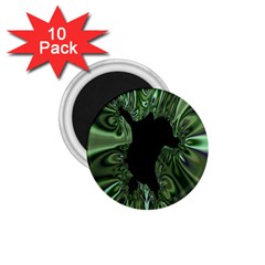 Hole Space Silver Black 1 75  Magnets (10 Pack)  by Mariart