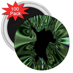 Hole Space Silver Black 3  Magnets (100 Pack)