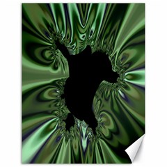 Hole Space Silver Black Canvas 18  X 24   by Mariart