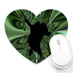 Hole Space Silver Black Heart Mousepads by Mariart