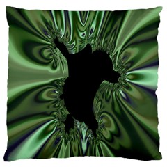 Hole Space Silver Black Large Cushion Case (one Side) by Mariart