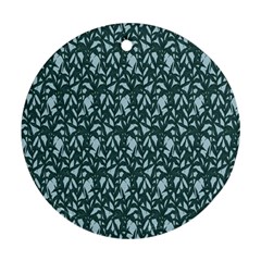 Interstellar Blog Tree Leaf Grey Ornament (round)