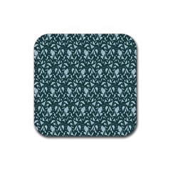 Interstellar Blog Tree Leaf Grey Rubber Coaster (square) 