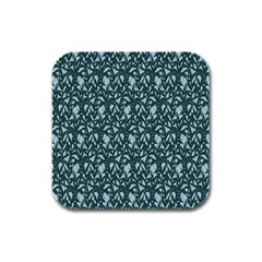 Interstellar Blog Tree Leaf Grey Rubber Square Coaster (4 Pack)  by Mariart