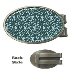 Interstellar Blog Tree Leaf Grey Money Clips (oval) 