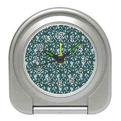 Interstellar Blog Tree Leaf Grey Travel Alarm Clocks by Mariart