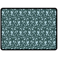 Interstellar Blog Tree Leaf Grey Fleece Blanket (large)  by Mariart