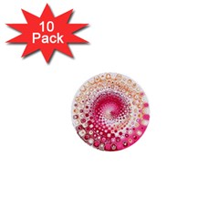 Hple Plaid Chevron Pink Red 1  Mini Buttons (10 Pack)  by Mariart