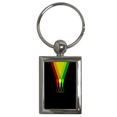 Lamp Colors Green Yellow Red Black Key Chains (rectangle)  by Mariart