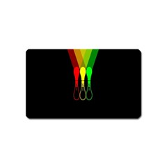 Lamp Colors Green Yellow Red Black Magnet (name Card) by Mariart