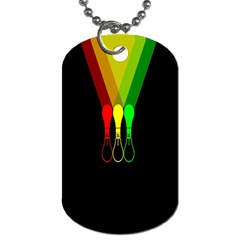 Lamp Colors Green Yellow Red Black Dog Tag (one Side) by Mariart