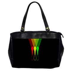 Lamp Colors Green Yellow Red Black Office Handbags by Mariart