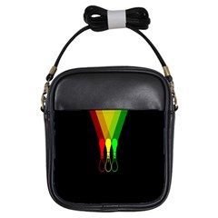 Lamp Colors Green Yellow Red Black Girls Sling Bags by Mariart