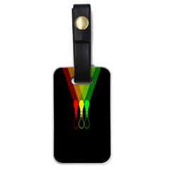 Lamp Colors Green Yellow Red Black Luggage Tags (one Side)  by Mariart