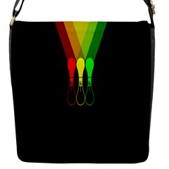 Lamp Colors Green Yellow Red Black Flap Messenger Bag (s) by Mariart