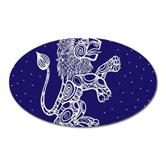 Leo Zodiac Star Oval Magnet