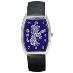 Leo Zodiac Star Barrel Style Metal Watch