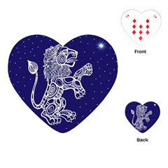 Leo Zodiac Star Playing Cards (heart)  by Mariart