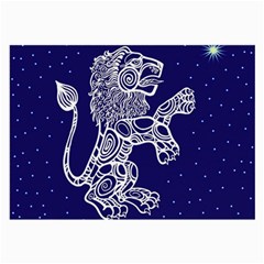 Leo Zodiac Star Large Glasses Cloth (2-side) by Mariart