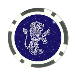 Leo Zodiac Star Poker Chip Card Guard (10 Pack)