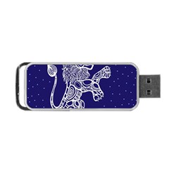 Leo Zodiac Star Portable Usb Flash (two Sides) by Mariart