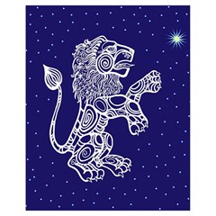 Leo Zodiac Star Drawstring Bag (small) by Mariart