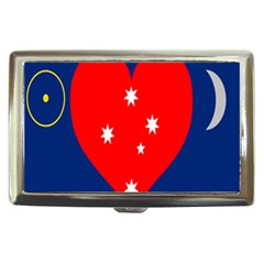 Love Heart Star Circle Polka Moon Red Blue White Cigarette Money Cases by Mariart