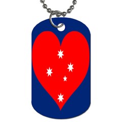 Love Heart Star Circle Polka Moon Red Blue White Dog Tag (two Sides) by Mariart