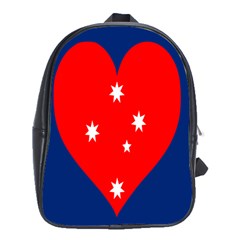 Love Heart Star Circle Polka Moon Red Blue White School Bags (xl)  by Mariart