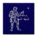 Libra Zodiac Star Tile Coasters Front