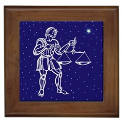 Libra Zodiac Star Framed Tiles by Mariart