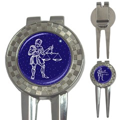 Libra Zodiac Star 3-in-1 Golf Divots by Mariart