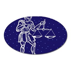 Libra Zodiac Star Oval Magnet