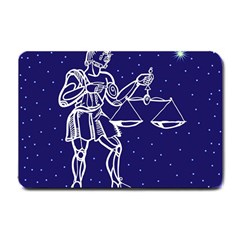 Libra Zodiac Star Small Doormat  by Mariart