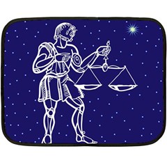 Libra Zodiac Star Double Sided Fleece Blanket (mini)  by Mariart