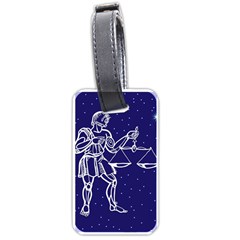 Libra Zodiac Star Luggage Tags (one Side)  by Mariart