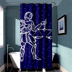 Libra Zodiac Star Shower Curtain 36  X 72  (stall)  by Mariart