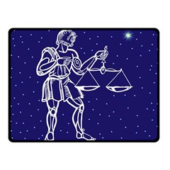 Libra Zodiac Star Double Sided Fleece Blanket (small)  by Mariart