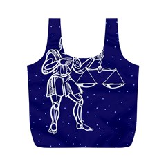 Libra Zodiac Star Full Print Recycle Bags (m)  by Mariart